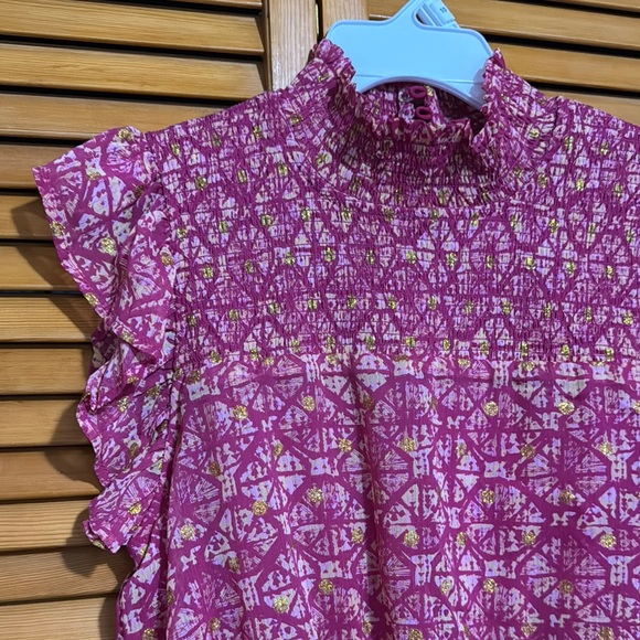 Pink Patterned Ruffle Dress - Picture 4 of 4